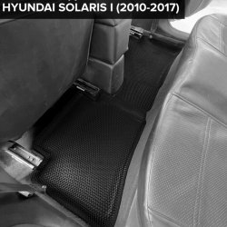 3D коврики EVA с бортами Hyundai Solaris I седан, хэтчбек (2010-2017)